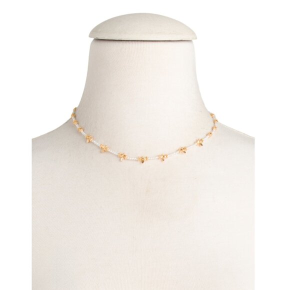 SHAANTI JEWELS  India 18kt Gold Plated Sterling Silver Pearl Beaded Necklace - Picture 2 of 2
